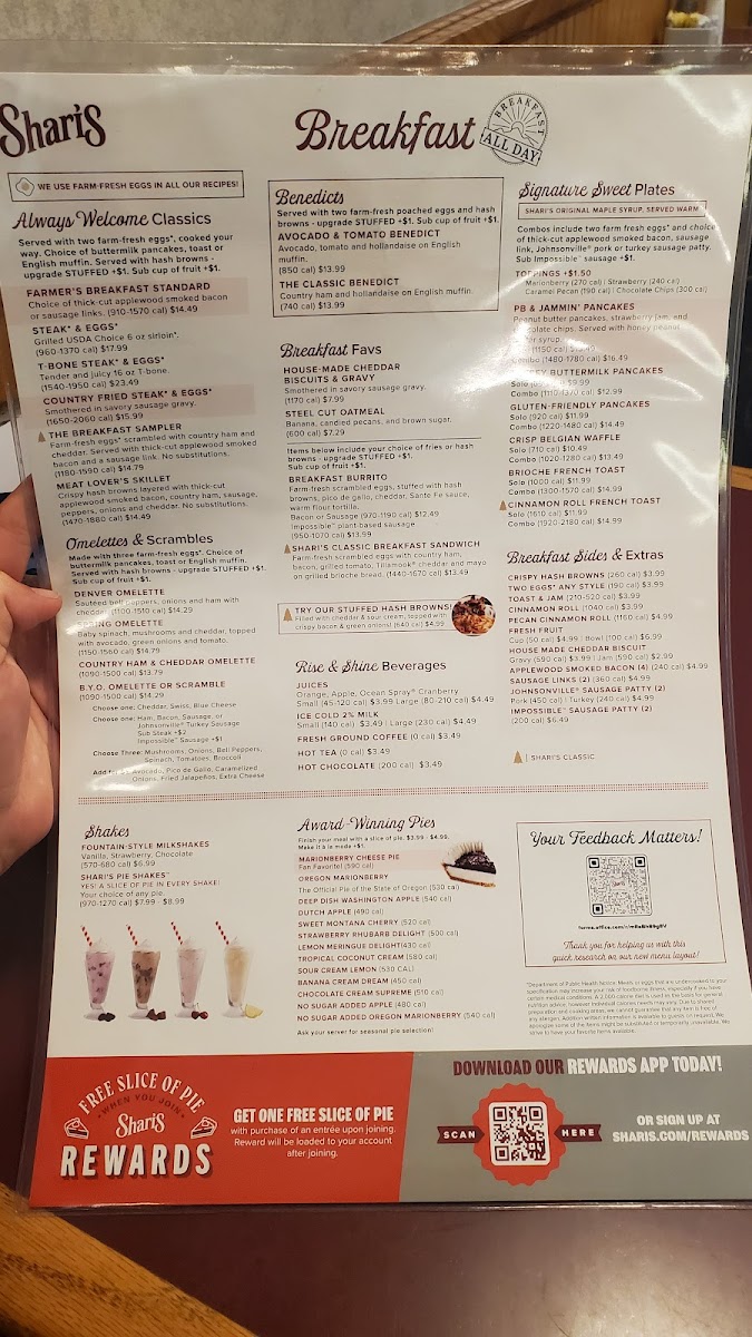 Shari's Cafe and Pies Menu - Image 4