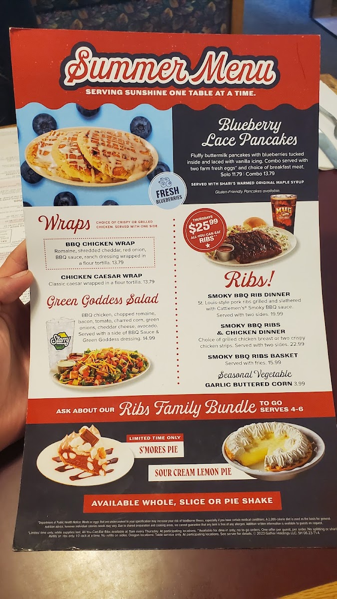 Shari's Cafe and Pies Menu - Image 6